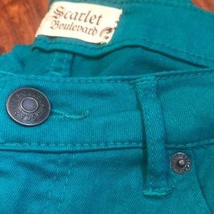 Turquoise Scarlet Boulevard Golden‎ Tote Jeans